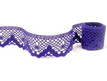 Cotton bobbin lace 75261, width 40 mm, purple - 5