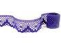 Cotton bobbin lace 75261, width 40 mm, purple - 5/5