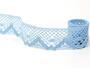 Cotton bobbin lace 75261, width 40 mm, light blue - 5/5