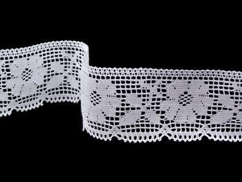 Cotton bobbin lace 75315, width 58 mm, white - 5