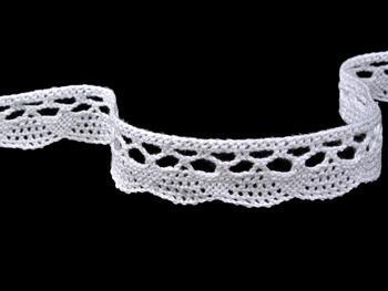 Cotton bobbin lace 75317, width 29 mm, white - 5