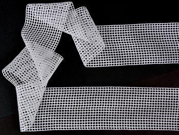 Cotton bobbin lace insert 75322, width 92 mm, white - 5