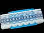 Bobbin lace No. 75335 white/sky blue | 30 m - 5/5