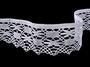 Cotton bobbin lace 75336, width 75 mm, white - 5/5