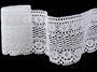 Cotton bobbin lace 75349, width 110 mm, white - 5/5