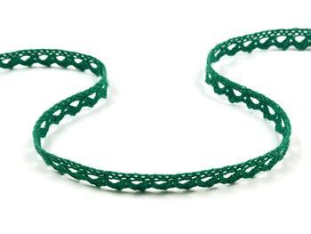 Cotton bobbin lace 75361, width 9 mm, light green - 5