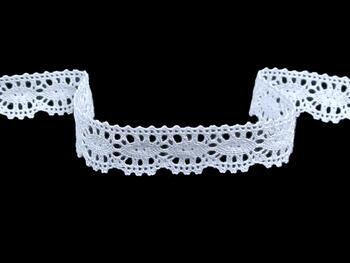 Cotton bobbin lace 75394, width 25 mm, white - 5