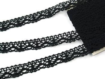 Cotton bobbin lace 75395, width 16 mm, black - 5