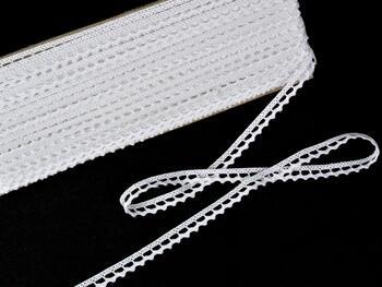 Cotton bobbin lace 75397, width 9 mm, white - 5