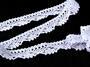 Cotton bobbin lace 75423, width 26 mm, white - 5/5