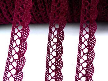 Cotton bobbin lace 75428, width 18 mm, violet - 5