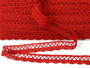 Cotton bobbin lace 75428, width 18 mm, light wine - 5/5