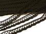 Cotton bobbin lace 75428, width 18 mm, dark brown - 5/5