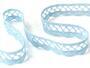 Cotton bobbin lace 75428, width 18 mm, light blue - 5/6