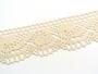 Cotton bobbin lace 75566, width 45 mm, light cream - 5/6