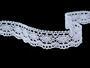 Cotton bobbin lace 82167, width 28 mm, white merce. - 5/5