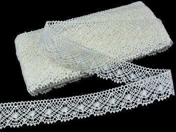 Linen bobbin lace 82231, width 32 mm, 100% linen bleached - 5