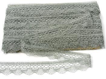 Metalic bobbin lace 82216, width 25 mm, Lurex silver - 5