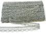 Metalic bobbin lace 82216, width 25 mm, Lurex silver - 5/6