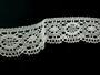 Linen bobbin lace 82339, width 58 mm, 100% linen bleached - 5/7