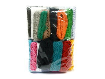 Hobby bag - bobbin laces, 200 g, mix of colours - 6