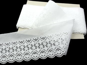 Embroidery lace No. 65123 white | 9,2 m - 6