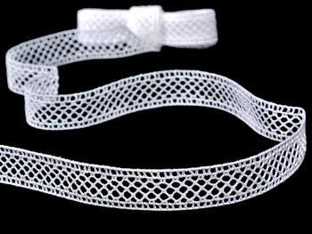 Cotton bobbin lace insert 75151, width 20 mm, white - 6