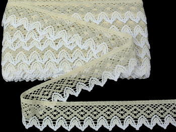 Bobbin lace No. 75222 ecru/light linen/white | 30 m - 6