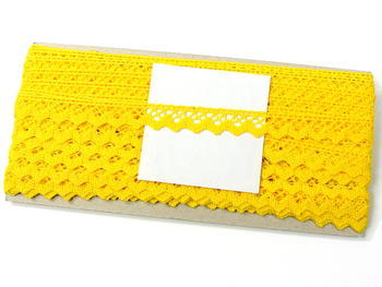 Paličkovaná krajka vzor 75259 žlutá | 30 m - 6