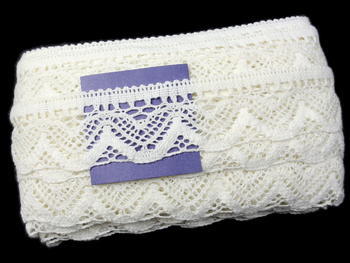 Bobbin lace No. 75301 toned white | 30 m - 6