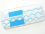Bobbin lace No. 75423 white/turquoise | 30 m - 6/6