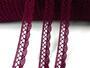Cotton bobbin lace 75428, width 18 mm, violet - 6/6