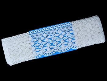 Cotton bobbin lace 81933, width 70 mm, white - 6