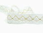 Bobbin lace No. 82231 white/gold | 30 m - 6/6