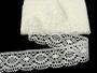 Linen bobbin lace 82339, width 58 mm, 100% linen bleached - 6/7