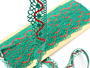 Bobbin lace No. 82129 light green/red | 30 m - 7/7